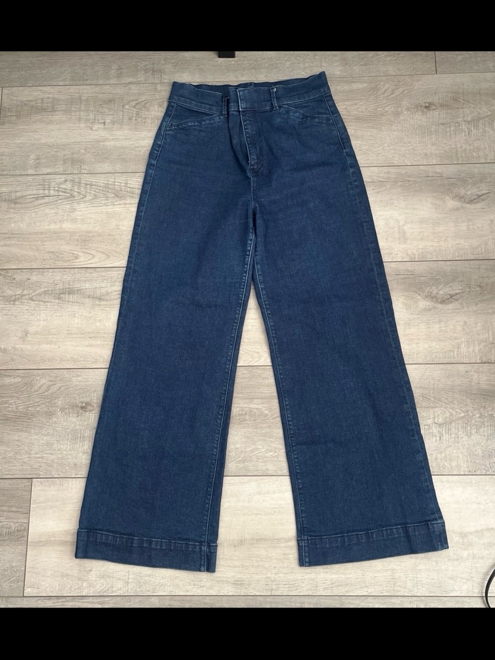 Ann Taylor Factory Women's Dark Wash Wide Leg Jeans size 10
